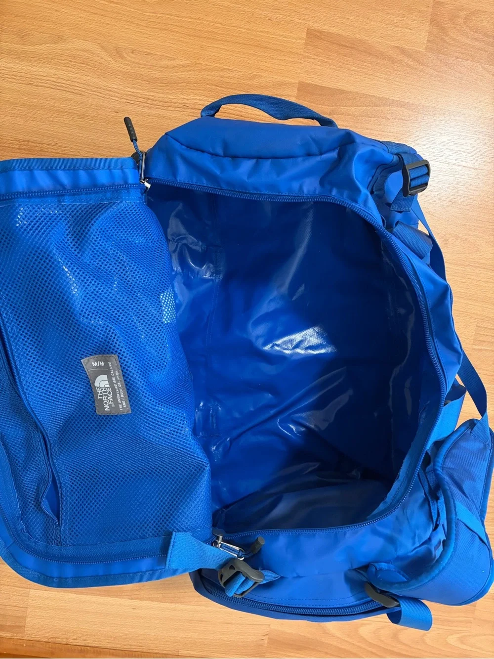 The North Face Blue Basecamp M 71L Duffle Bag